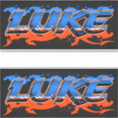 Luke Vorname Name Graffiti Aufkleber Sticker (Voorkant)