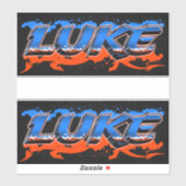 Luke Vorname Name Graffiti Aufkleber Sticker (Vel)