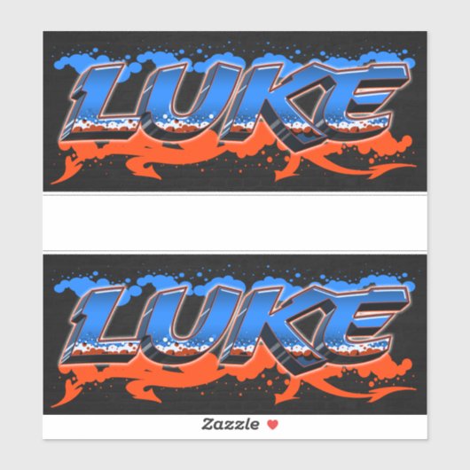Luke Vorname Name Graffiti Aufkleber Sticker (Vel)