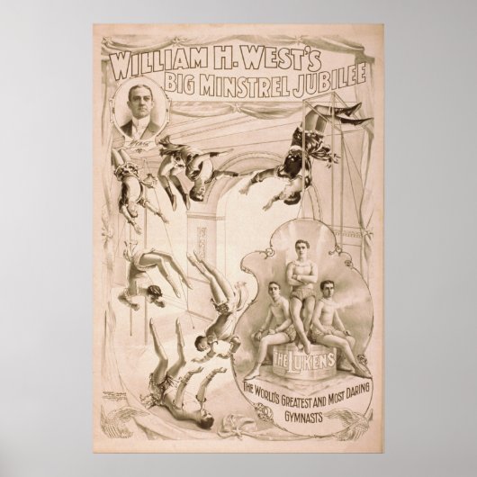 Luken Gymnist Aerialist Act VAUDEVILLE Poster (Voorkant)