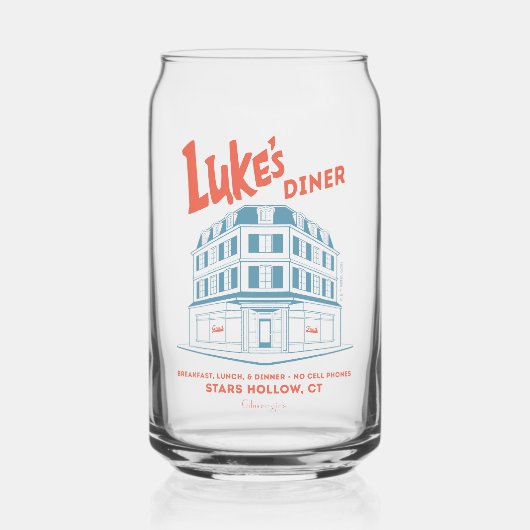 Luke's Diner Stars Hollow-ontwerp Blikvorm Glas (Voorkant)