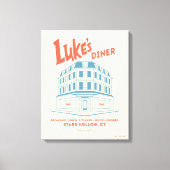 Luke's Diner Stars Hollow-ontwerp Canvas Afdruk (Voorkant)