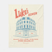 Luke's Diner Stars Hollow-ontwerp Fleece Deken (Voorkant)