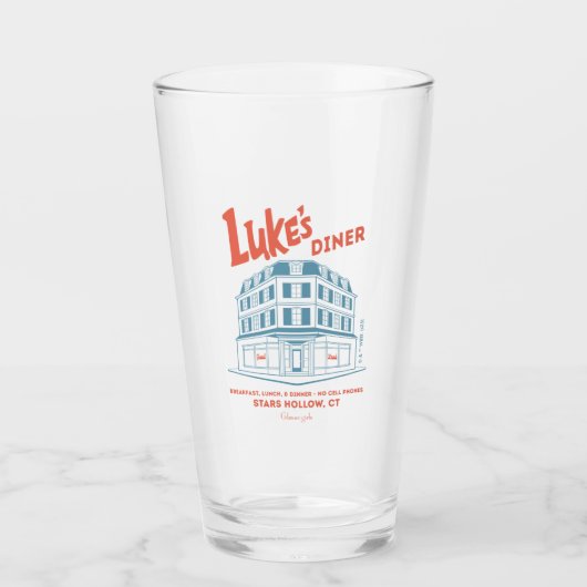 Luke's Diner Stars Hollow-ontwerp Glas (Voorkant)