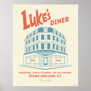 Luke's Diner Stars Hollow-ontwerp Poster