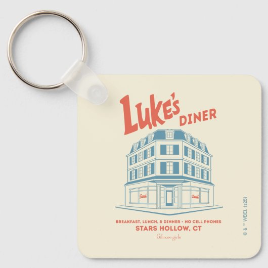 Luke's Diner Stars Hollow-ontwerp Sleutelhanger (Voorkant)