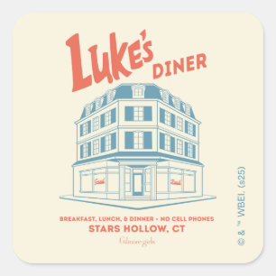 Luke's Diner Stars Hollow-ontwerp Vierkante Sticker