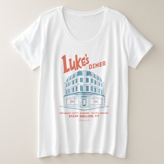 Luke's Diner Sterren Hollow Design Grote Maat T-shirt (Design voorkant)