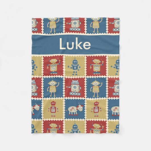 Luke's persoonlijke Robot Blanket Fleece Deken (Voorkant)