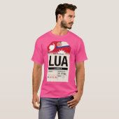 Lukla (Lua) Nepal Airline Bagagelabel T-shirt (Voorkant volledig)