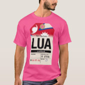 Lukla (Lua) Nepal Airline Bagagelabel T-shirt (Voorkant)