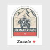 Lukmanierpas Zwitserse Alpen motorfietstocht Sticker (Vel)