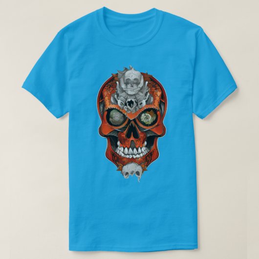 LUKS Skull T-shirt Psychedelic (Design voorkant)