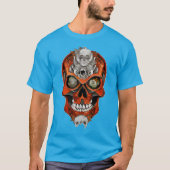 LUKS Skull T-shirt Psychedelic (Voorkant)