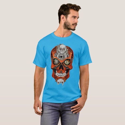 LUKS Skull T-shirt Psychedelic (Voorkant volledig)