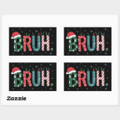 Lul kerst meme grappige kerstman hoed sarcastisch rechthoekige sticker (Vel)