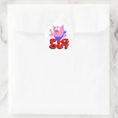 lul ronde sticker (Tas)
