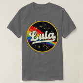 Lula regenboog in ruimte  stijl t-shirt (Design voorkant)