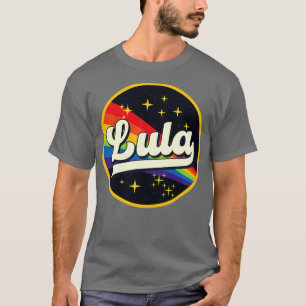 Lula regenboog in ruimte stijl t-shirt