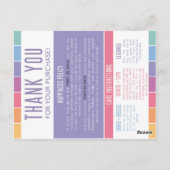 LuLaRoe Dank u / Care Instruction Kaart (Achterkant)