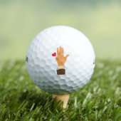 Lula's left hand and a heart golfballen (Insitu Shirt)
