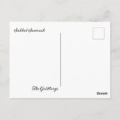 Lulav Blessing in het Hebreeuws voor Sukkot Briefkaart (Achterkant)