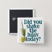 Lulav Vierkante Button 5,1 Cm (Voorkant /achterkant)