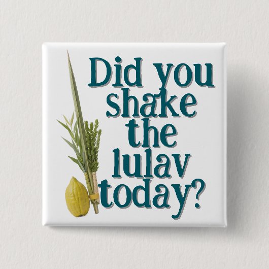 Lulav Vierkante Button 5,1 Cm (Voorkant)