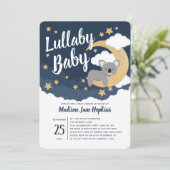 Lullaby Baby Koala Moon Baby shower Kaart (Staand voorkant)