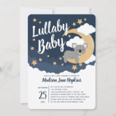 Lullaby Baby Koala Moon Baby shower Kaart (Voorkant)