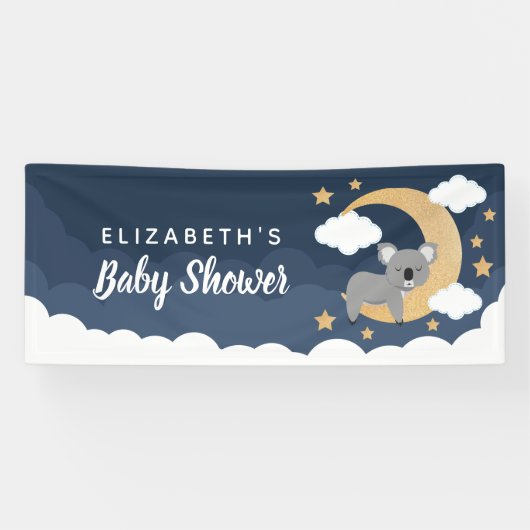 Lullaby Baby Koala Moon Baby shower Spandoek (Horizontaal)