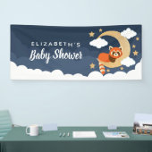 Lullaby Baby Red Panda Moon Baby shower Banner (Beurs)