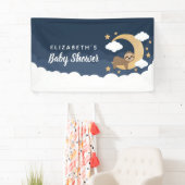 Lullaby Baby Sloth Moon Baby shower Banner (Insitu)