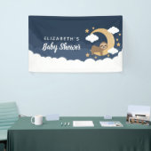 Lullaby Baby Sloth Moon Baby shower Banner (Beurs)