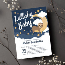 Lullaby Baby Sloth Moon Baby shower