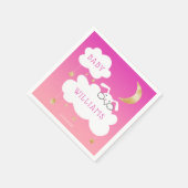 Lullaby Bunny Baby shower Pink Gold Servet (Hoek)