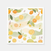 Lullaby in Citrus Grove Baby shower Papieren serve Servet (Voorkant)