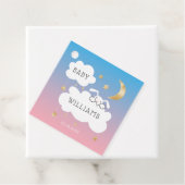 Lullaby thema konijntje roze en blauw Geslacht ont Bedankjes Labels (In situ)