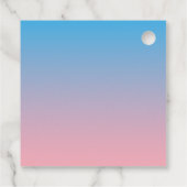 Lullaby thema konijntje roze en blauw Geslacht ont Bedankjes Labels (Achterkant)