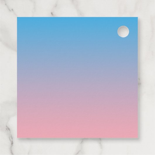 Lullaby thema konijntje roze en blauw Geslacht ont Bedankjes Labels (Achterkant)