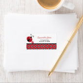 Lullabye Ladybug Trendy Red Dot Adreslabel Etiket (Insitu)