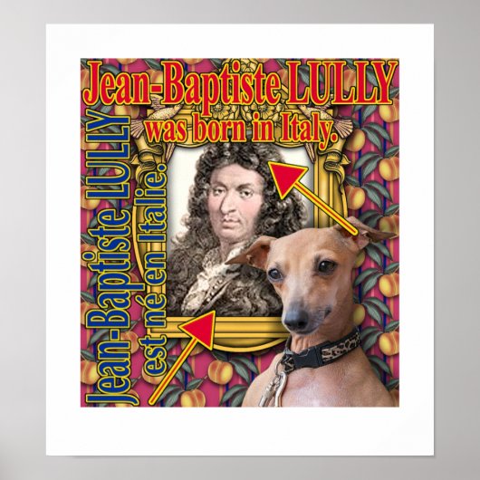 LULLY werd geboren in Italië. Poster (Voorkant)