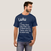 LULU Definition Personal Name Funny Birthday T-shirt (Voorkant volledig)