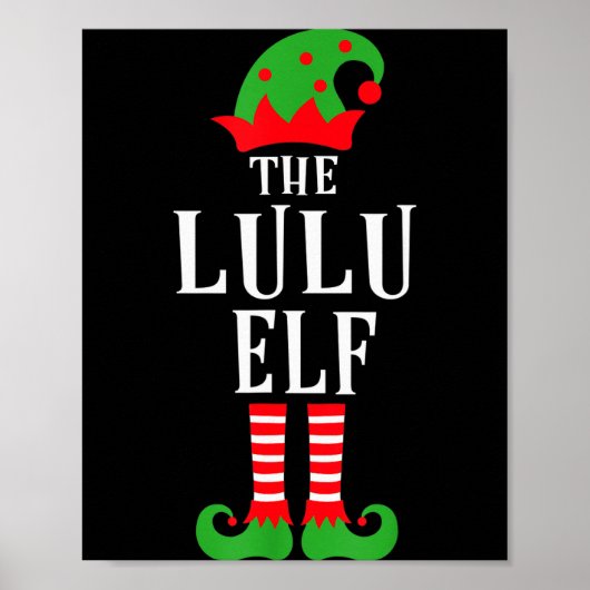 Lulu Elf Family Matching Group Christmas Gift Funn Poster (Voorkant)