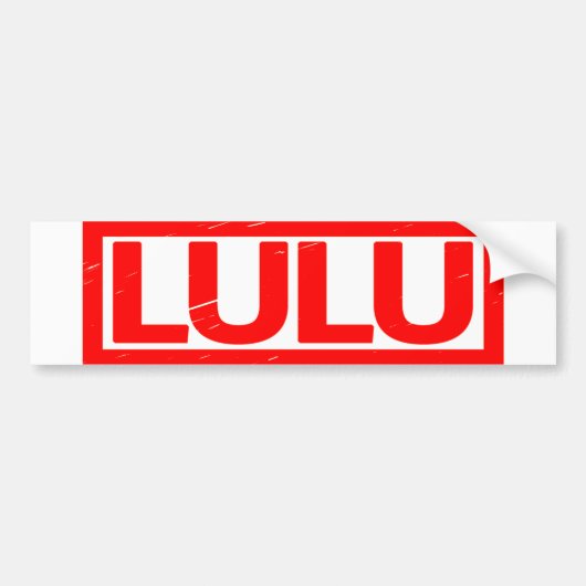Lulu Stamp Bumpersticker (Voorkant)