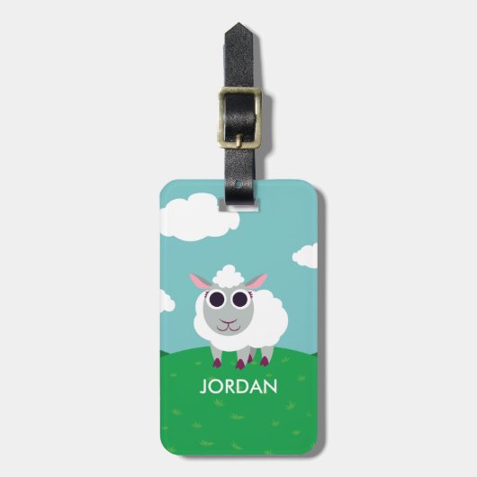 Lulu the Sheep Bagagelabel (Voorkant verticaal)