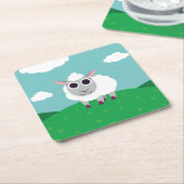 Lulu the Sheep Kartonnen Onderzetters (Schuin)