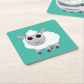 Lulu the Sheep Kartonnen Onderzetters (Schuin)