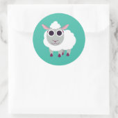 Lulu the Sheep Ronde Sticker (Tas)