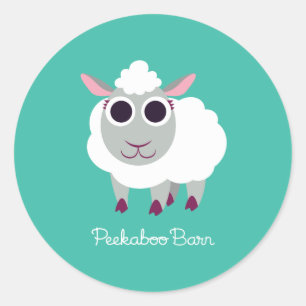 Lulu the Sheep Ronde Sticker